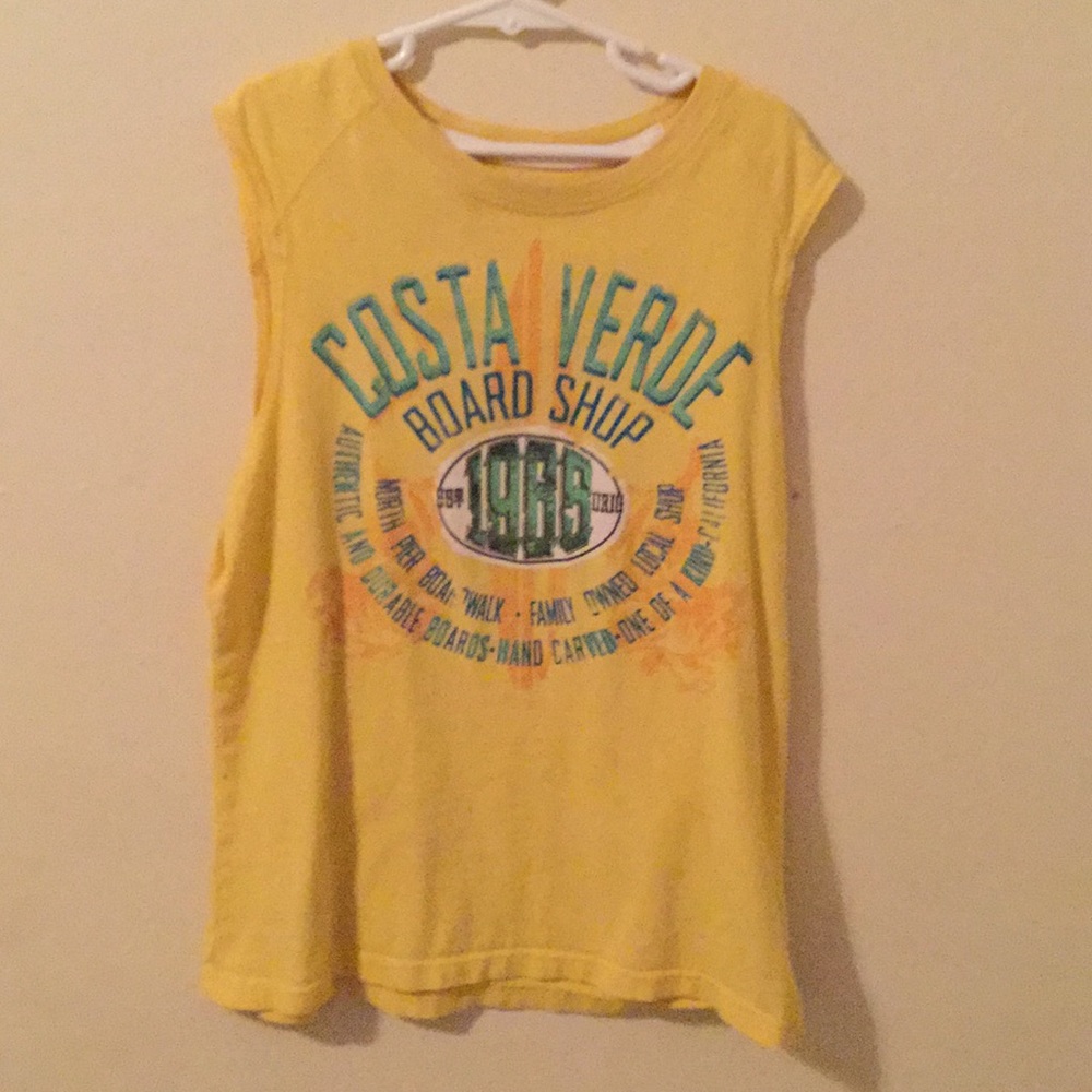 ARIZONA Boys no sleeved yellow tank top